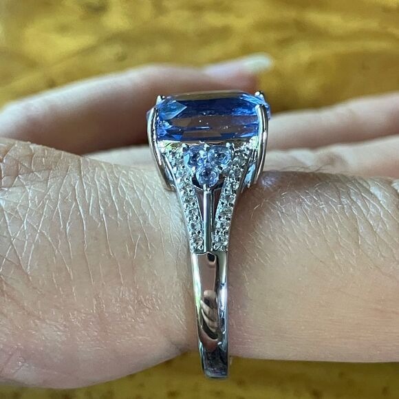 Color Changing Fluorite Tanzanite Sterling Silver Ring Size 10 - Picture 4 of 11